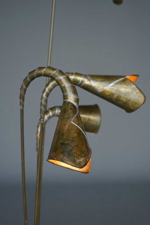 Lampadaire belge brutaliste postmoderne artisanal des années 1990