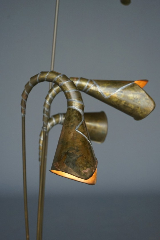 Image 1 of Handgefertigte Stehlampe im brutalistischen postmodernen Stil der 1990er Jahre aus Belgien