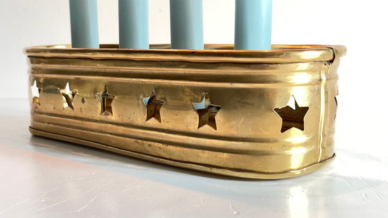 Image 1 of Candeliere vintage in ottone per 4 candele