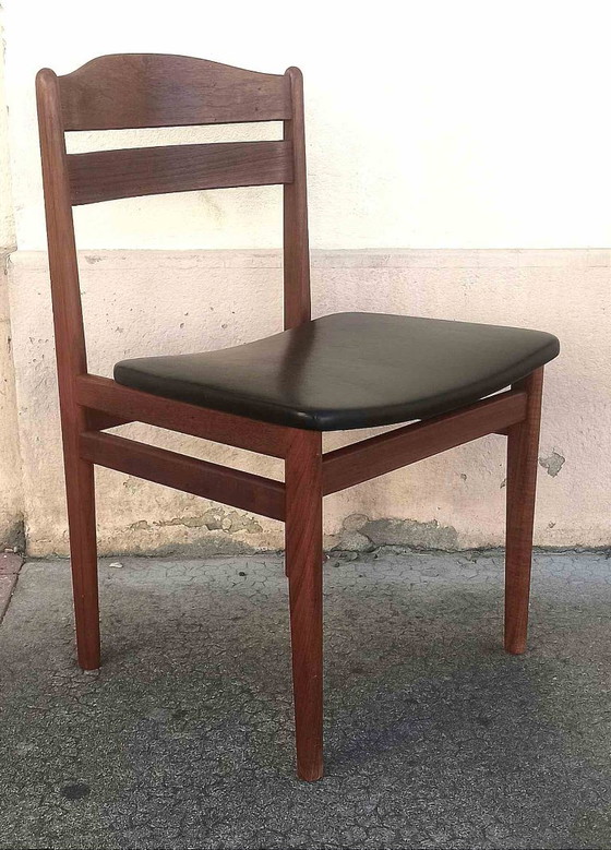 Table à manger 4 à 8 personnes + 4 chaises de Niels Vodder Années 60 – Salles à manger complètes, Wood, Skai (photo 24 of 29)