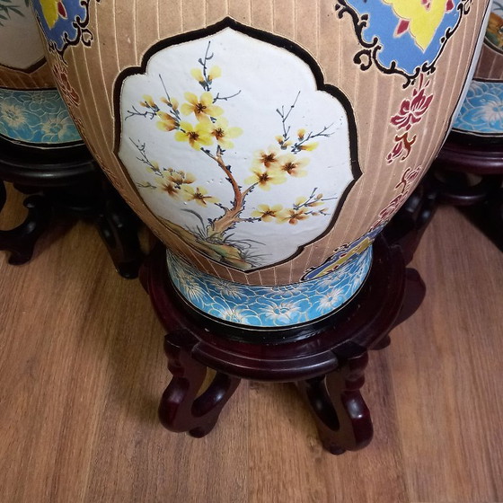 Image 1 of Set of three Bien Hoa vases