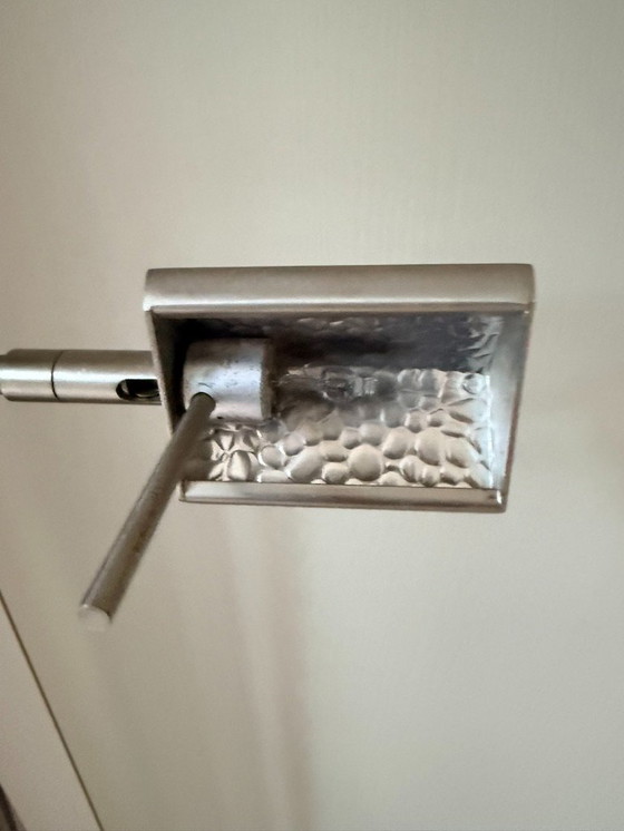 Image 1 of messing kleurige leeslamp voor naast stoel, verstelbaar