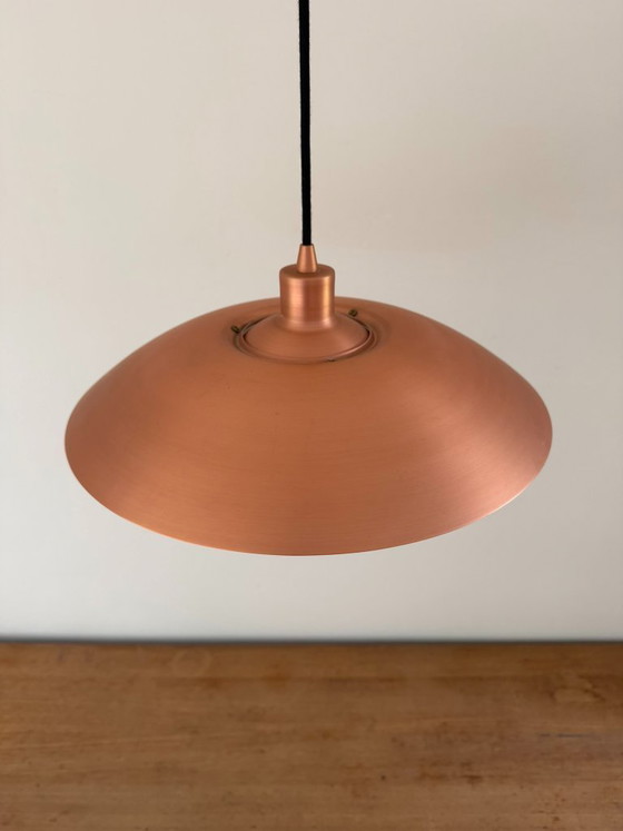 Image 1 of Lampada a sospensione vintage danese in rame - Lampada di design danese