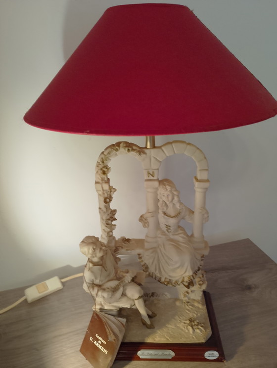 Image 1 of Italiaanse sculptuurlamp Giorgio Armani l'arte nel mondo Capodimonte Florence 