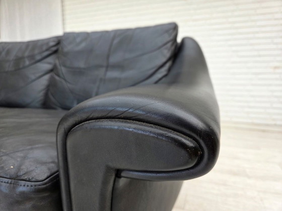 Image 1 of Jaren 60, Deens ontwerp van Aage Christensen, 3-zitsbank, leer.