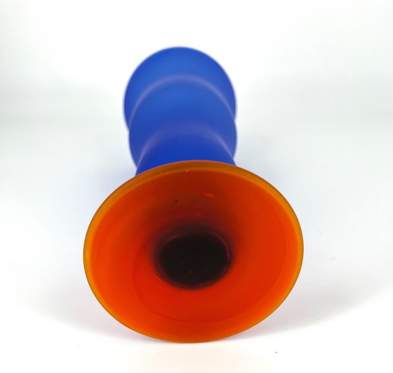 Image 1 of Jarrón de vidrio estilo Memphis, estilo pop art posmoderno, años 80 y 90