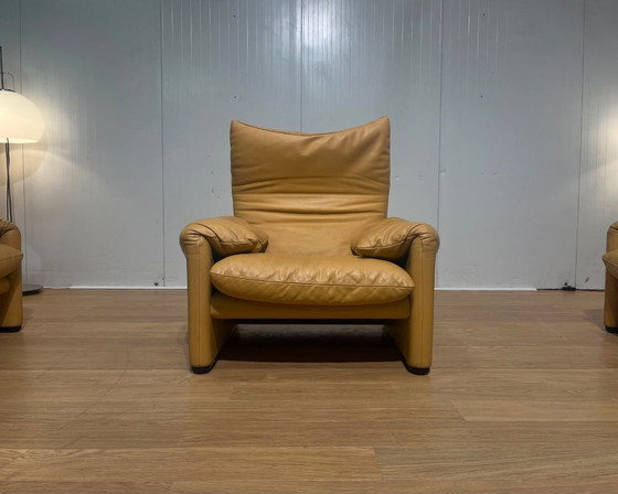 Image 1 of Nieuwstaat Cassina Maralunga Fauteuil Bruin Leer