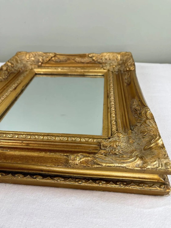 Antiker vergoldeter Spiegel Napoleon III – spätes 19. Jahrhundert – Wood, Rococo (photo 4 of 21)