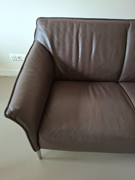 Leather Leolux 2-Seater Sofa, 2 seaters, Brown (photo 4 of 5)