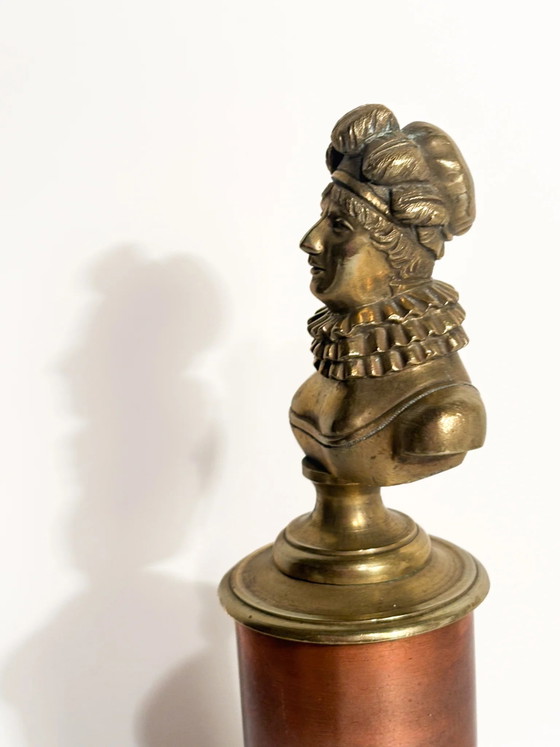 Gilded Bronze Sculpture of Marie Antoinette with Wooden Base, 1920s (photo 8 of 8)