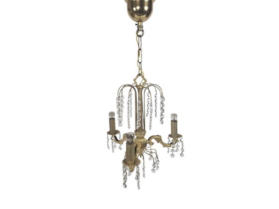 Image 1 of Lampadario - Stile Impero - 'Cascata' - ottone - terzo quarto del XX secolo