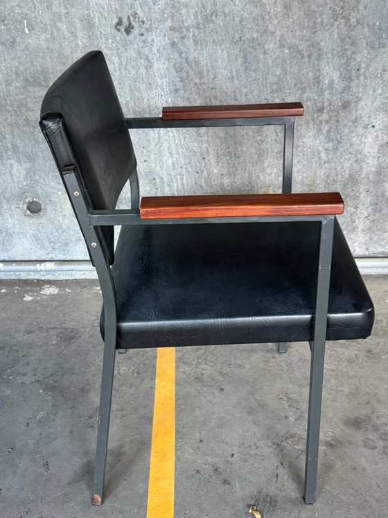 Vintage MCM Bureaustoel – Bureaustoelen, Metaal, Hout (photo 4 of 6)