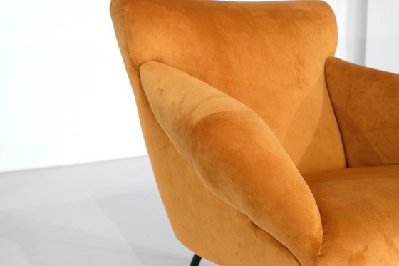 Image 1 of Pair of fabric armchairs, Italy, 1960s.