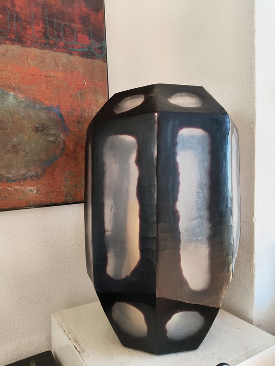 Image 1 of Bellissimo vaso/lampada a vento autunnale tagliato a mano della serie Octa