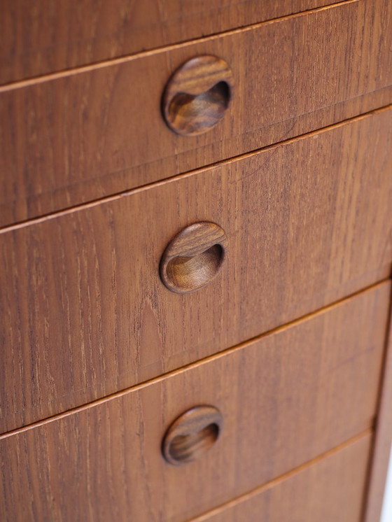 Image 1 of Hoge ladekast teakhout Deens vintage 1960s