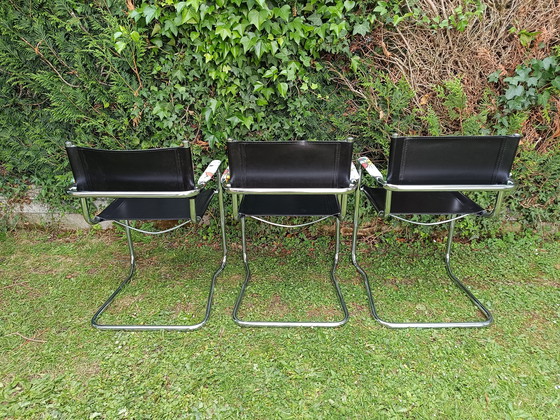 Image 1 of Set Of 3 Mart Stam Cantilever Armchairs
