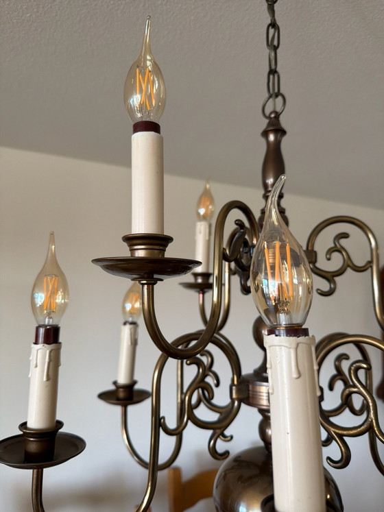 Lampadario fiammingo/olandese in ottone e dimmerabile (photo 5 of 5)