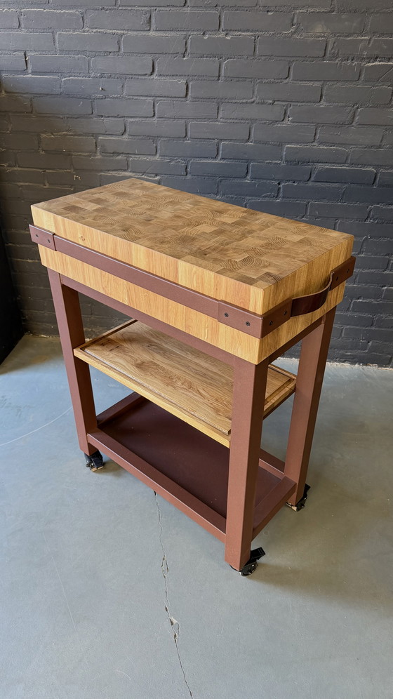 Image 1 of BINCKY VD15 – TROLLEY BUTCHER BLOCK 70X35CM