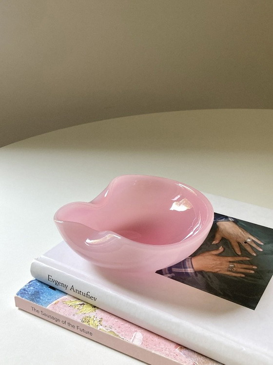 Image 1 of Posacenere vintage vetro Murano rosa opalino