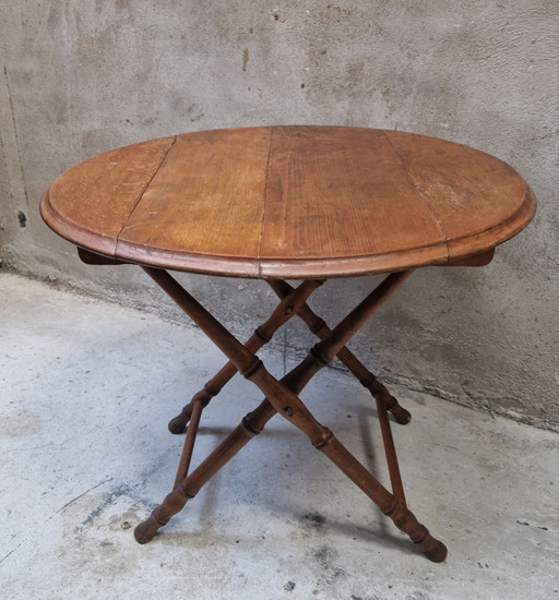 Antique Side table wine table faux folding table