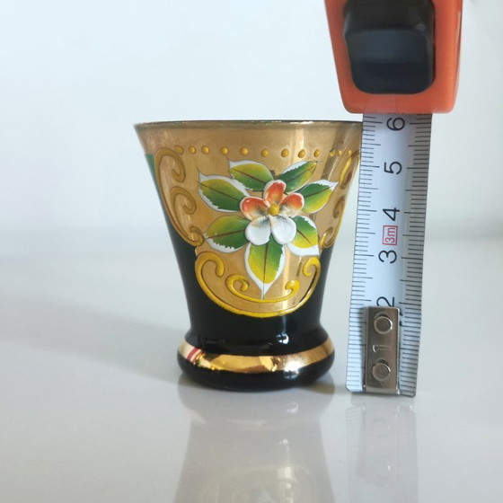 Image 1 of MURANO-GLASFLES OF -FLES EN ZES GLASJES