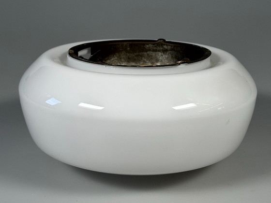 Image 1 of 50er 60er Jahre Lampe Leuchte Plafoniere Milchglas Mid Century Glas Design RZB