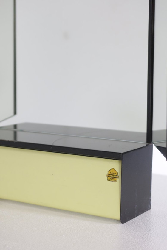 Image 1 of Mid-Century modern metal mirror with comb holder and folding side panels, 1960s - Brabantia