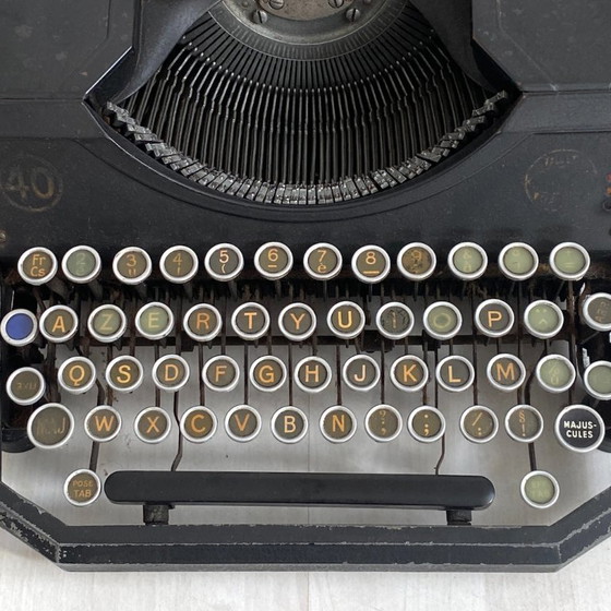 Vintage 1940's Rocher Rooy typemachine – Decoratieve objecten, Metal (photo 4 of 10)