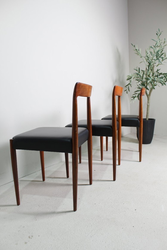 Image 1 of Lot de 3 chaises de salle à manger au design vintage Lübke
