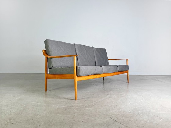 Image 1 of Knoll Antimott Sofa Midcentury Couch Walter Wilhelm Knoll Maple