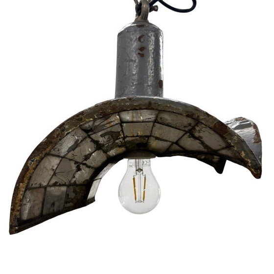 Image 1 of Suspension industrielle vintage n° 3 par Esla avec miroirs