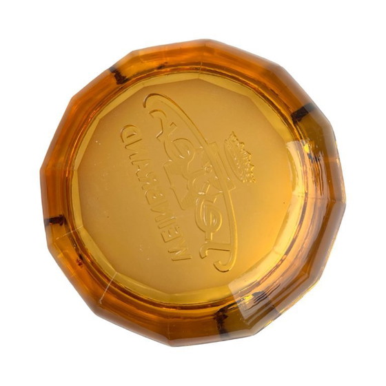 Image 1 of Texier Weinbrand reclame-asbak van glas, Duitsland, jaren 70.