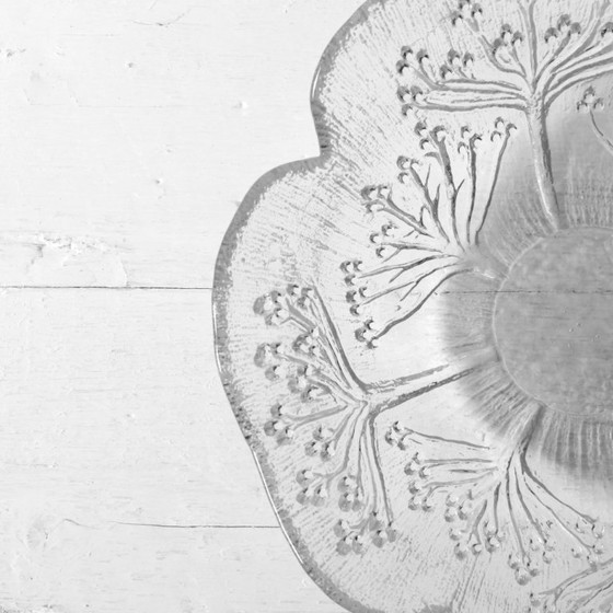 Image 1 of Ciotola Mid-Century in vetro trasparente/Prezzemolo di mucca Design di Pertti Kallioinen/Finlandia/Anni '70