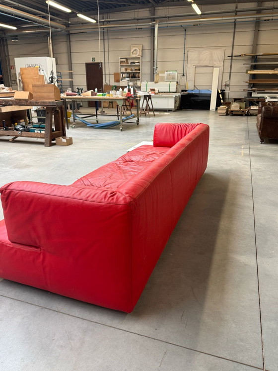 Image 1 of Divano in pelle rossa Edra