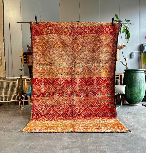 Vintage Moroccan Boujad Rug 180x290 cm – Handmade Berber Wool Rug