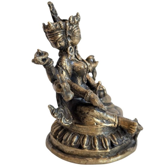 Ushnishavijaya – Boeddhistisch bronzen beeld lot 144 – Beeldhouwkunst (photo 3 of 8)