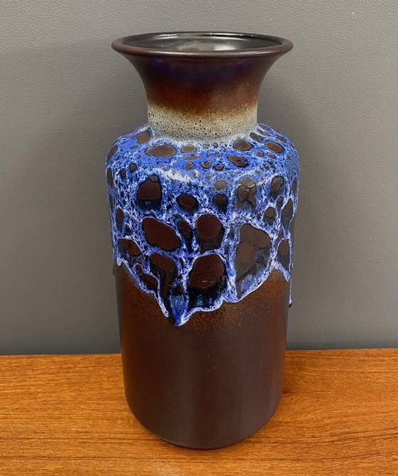 Image 1 of Jasba Vase model N602-1035 black and Blue lava