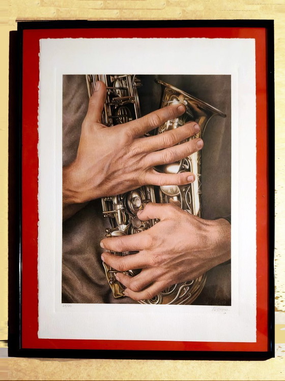 Image 1 of Manolo Fuster. Lithographie « Émotion », édition limitée, signée au crayon