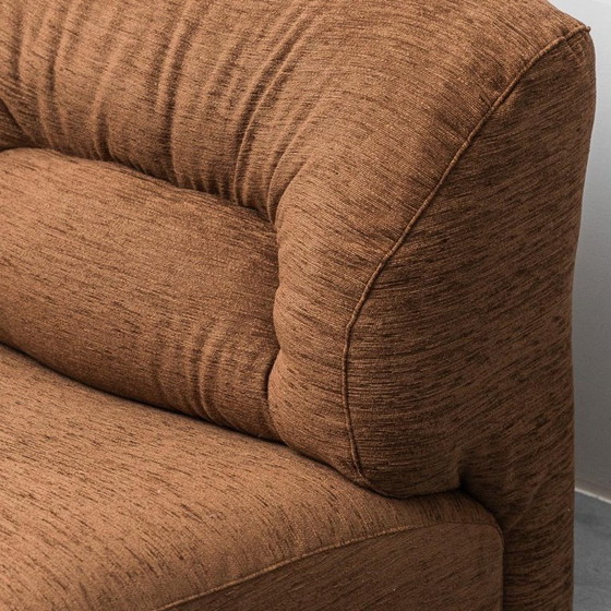 Image 1 of DIVANO MODULARE 2 POSTI EN TESSUTO MARRONE ANNI '70 VINTAGE MODERNARIATO