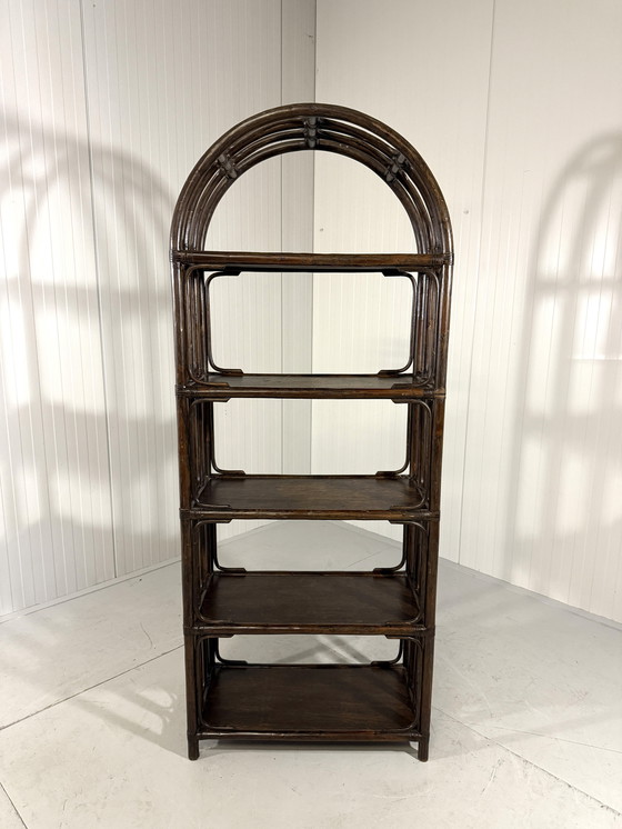 Image 1 of Groot Donker Rotan Rek Jaren 70