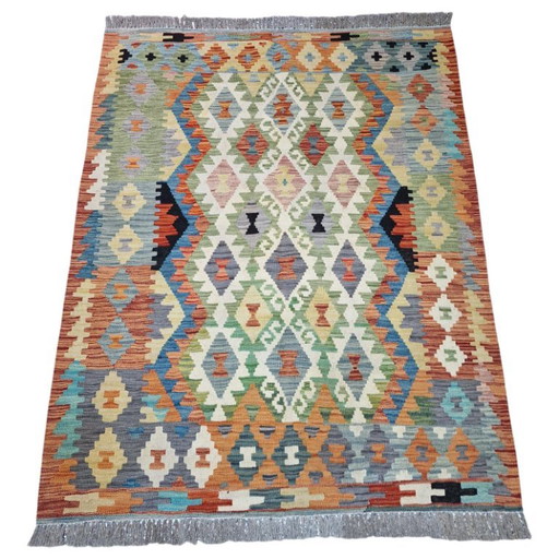 Kilim afgano Maimana antiguo – Lana hilada a mano – Doble cara – 130 x 171 cm – vloerkleden en tapijten, Wool (photo 2 of 5)