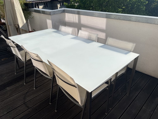 Terrassenmöbel-Set von Rausch Classics – 6 Stühle + Tisch 