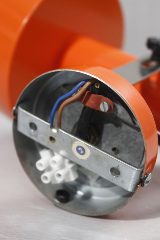 Image 1 of Applique vintage, faretto orientabile, alluminio arancione, design anni '70