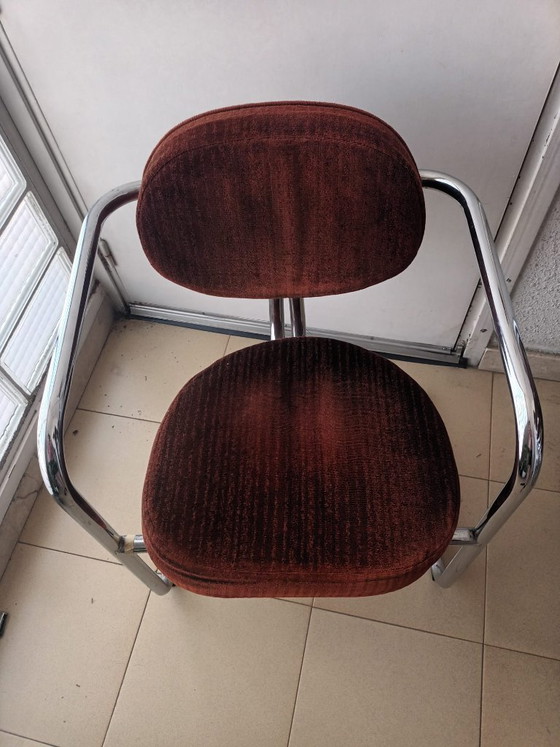 Image 1 of Sedie a sbalzo vintage anni '70 (8 pezzi)