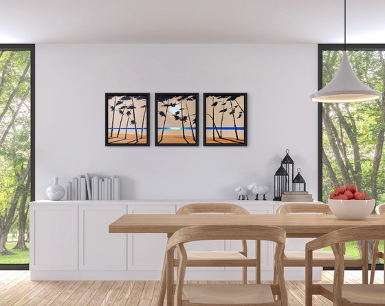 Acrylic Triptych 120x50 – Paintings & Drawings, Canvas (photo 7 of 16)