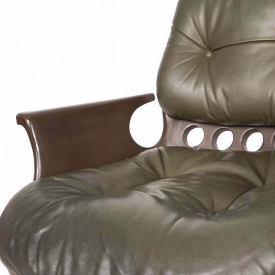 Image 1 of Stoll Giroflex 7112 Space Age leather office chair by Martin Stoll, 1970