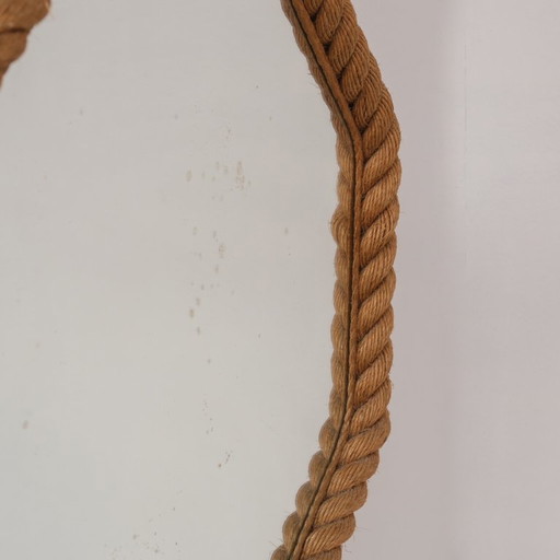 Specchio francese di metà secolo Audoux-Minet Rope