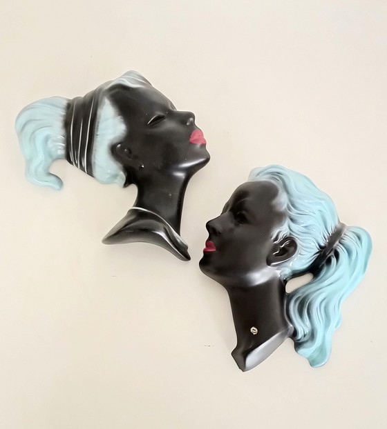 Image 1 of Cortendorf Due teste da parete anni Cinquanta