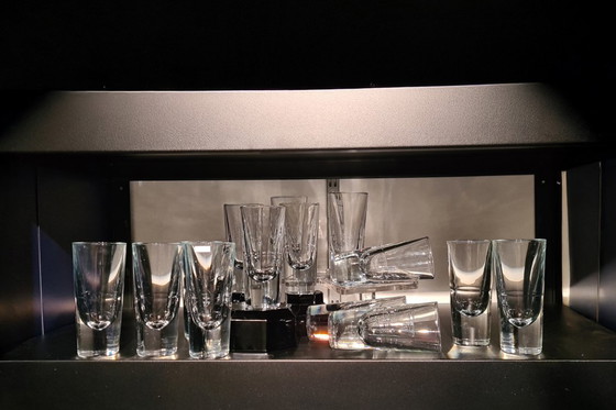 Image 1 of Murano-14 Carlo Moretti Italy heavy aperitif bar Bullet drinking glasses