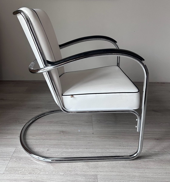 Sillón de diseño Gispen 412, Sillones, Cromo, Cuero, Negro (foto 5 de 6)
